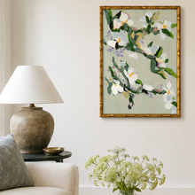Load image into Gallery viewer, Antiquity, Modern Botanical Print with Gold Bamboo Frame
