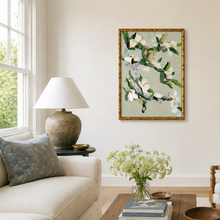 Load image into Gallery viewer, Antiquity, Modern Botanical Print with Gold Bamboo Frame