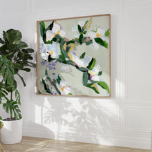 Load image into Gallery viewer, Antiquity floral wall art by Hilly Holmes styled in a living room interior