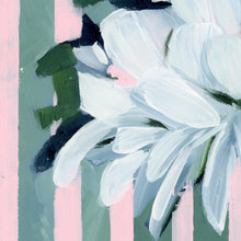 Load image into Gallery viewer, Charleston Floral with Pink ang Green Stripes, Original Painting