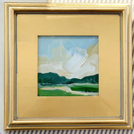 Crooked Meadow, Landscape, Original Painting on Canvas Board