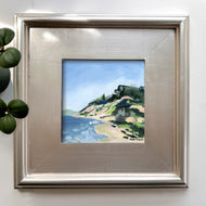 Square painting of a dune along the beach