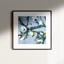 Load image into Gallery viewer, Framed Flora Babylonica floral wall art by Hilly Holmes displayed in a traditional interior with black frame