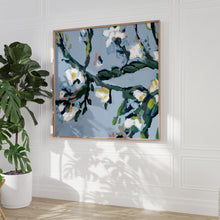 Load image into Gallery viewer, Flora Babylonica botanical wall art styled in an elegant interior with classic wall moulding