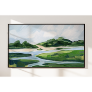 Horizontal coastal landscape art print
