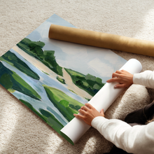 Load image into Gallery viewer, Horizontal coastal landscape art print