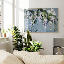 Load image into Gallery viewer, Framed The Hanging Garden botanical wall art by Hilly Holmes displayed in a light-filled interior