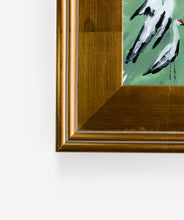 Load image into Gallery viewer, Crane Study on Light Green