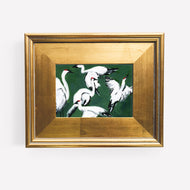 Sandhill Crane Grouping on Jade Green