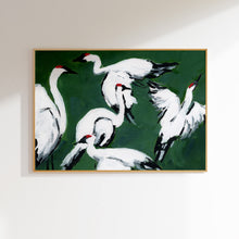 Load image into Gallery viewer, Sandhill Crane Grouping, Jade, Fine Art Print