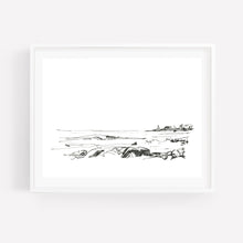Load image into Gallery viewer, Coastal Line Drawing, Gloucester Coast, Fine Art Print
