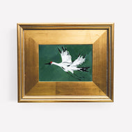 Single Crane in Flight, Deep Green